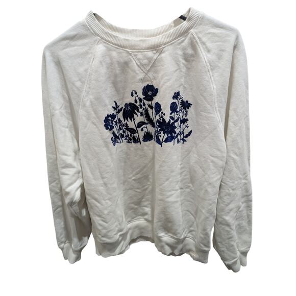 American Eagle Outfitters Tops - Women's American Eagle Outfitters Sweatshirt Size Medium Flocked Crew Neck EUC